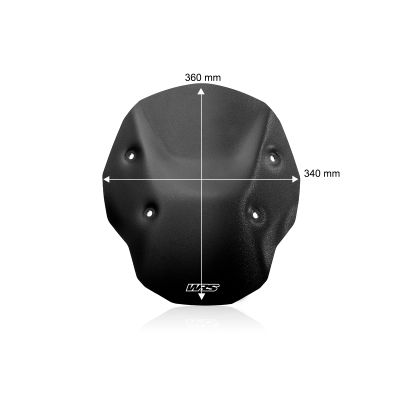 Plexi WRS Enduro 36cm pro BMW R1300GS 2023+ (bez ACC), černé matné