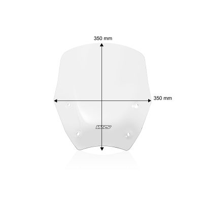 Plexi WRS Standard 35cm pro BMW R1300GS 2023+ (s ACC), čiré