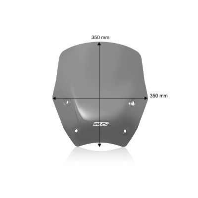 Plexi WRS Standard 35cm pro BMW R1300GS 2023+ (s ACC), tmavě kouřové