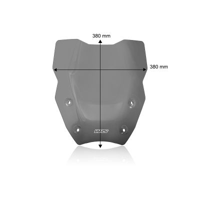 Plexi WRS Touring 38cm pro BMW R1300GS 2023+ (s ACC), tmavě kouřové