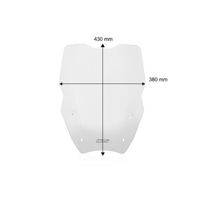 Plexi WRS Caponord 43cm pro BMW R1300GS 2023+ (s ACC), čiré