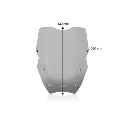 Plexi WRS Caponord 43cm pro BMW R1300GS 2023+ (s ACC), lehce kouřové