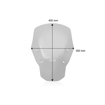 Plexi WRS Standard 45cm pro BMW R1300GS 2023+ (bez ACC), lehce kouřové