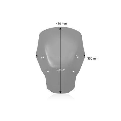 Plexi WRS Standard 45cm pro BMW R1300GS 2023+ (bez ACC), tmavě kouřové