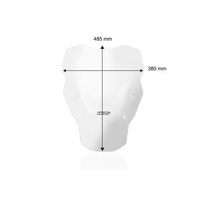 Plexi WRS Touring 48cm pro BMW R1300GS 2023+ (bez ACC), čiré