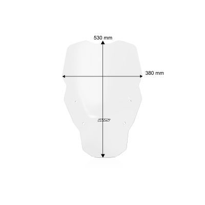 Plexi WRS Caponord 53cm pro BMW R1300GS 2023+ (bez ACC), čiré