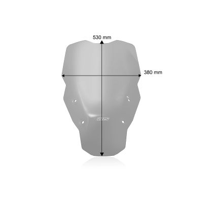 Plexi WRS Caponord 53cm pro BMW R1300GS 2023+ (bez ACC), lehce kouřové