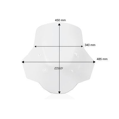 Plexi WRS Standard Plus 45cm pro BMW R1300GS 2023+ (bez ACC), čiré