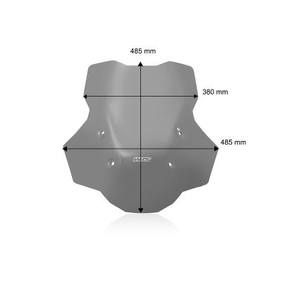 Plexi WRS Touring Plus 48cm pro BMW R1300GS 2023+ (bez ACC), tmavě kouřové