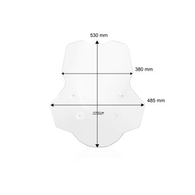 Plexi WRS Caponord Plus 53cm pro BMW R1300GS 2023+ (bez ACC), čiré