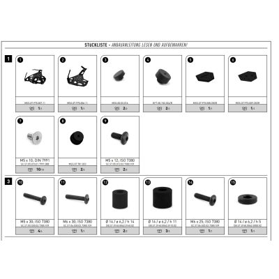 Ochranné kryty víka ventilů SW-Motech pro BMW R1300GS 2023+, černé