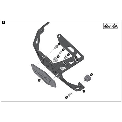Ochranné kryty víka ventilů SW-Motech pro BMW R1300GS 2023+, černé