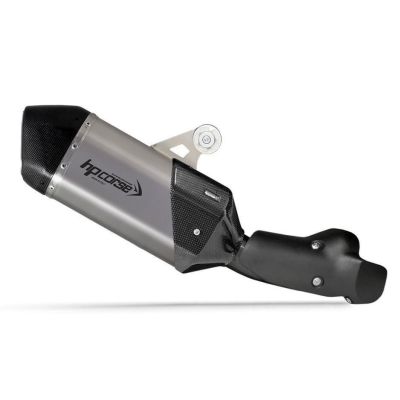 Výfuk HP Corse SPS RALLY 270 Titanium pro R1300GS 2023+, stříbrný