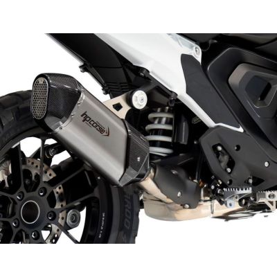 Výfuk HP Corse SPS RALLY 270 Titanium pro R1300GS 2023+, stříbrný