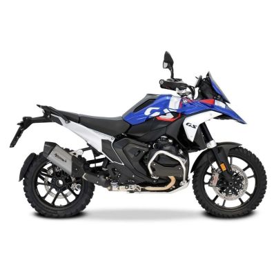 Výfuk HP Corse SPS RALLY 270 Titanium pro R1300GS 2023+, stříbrný