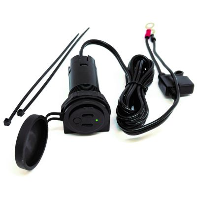 Zásuvka 2xUSB C 3600mAh s vypínačem, vodotěsná