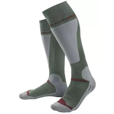 Funkční vysoké letní ponožky BMW Motorrad 2024, šedo-zelené