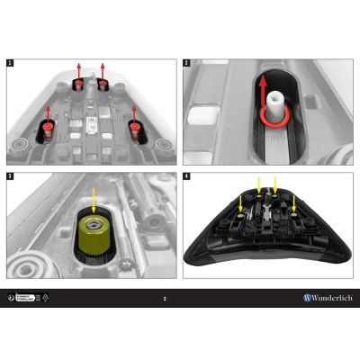 Kit de renforcement Wunderlich pour selle de passager R1300GS 2023+