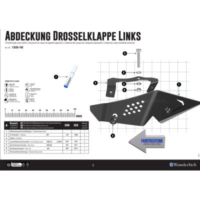 Wunderlich Drosselklappen-Abdeckungen für R1300GS 2023+, schwarz