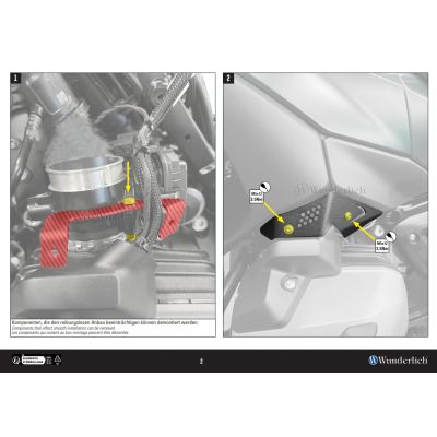 Coperture delle valvole di accelerazione Wunderlich per R1300GS 2023+, nere