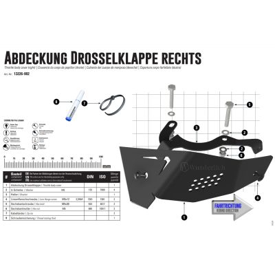 Capacele clapetelor de accelerație Wunderlich pentru R1300GS 2023+, negre