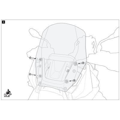 SW-Motech Navigationshalter für BMW R1300GS/A 2023+