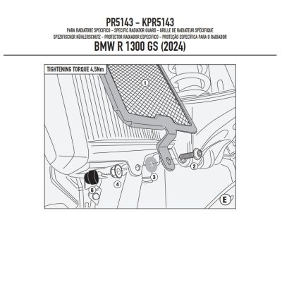 Pokrov zaščit Givi/Kappa za BMW R1300GS 2023+, črne