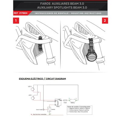 Zusätzliche LED-Scheinwerfer Puig Mini Beam 3.0 mit Montagesatz (zugelassen)