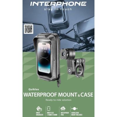 Interphone QUIKLOX Waterproof case for handlebars for phones up to 7" size