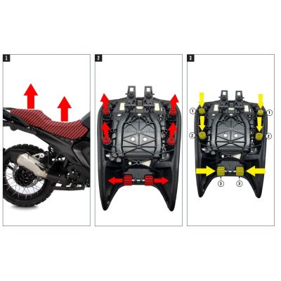 Front seat elevation kit by 10mm for R1300GS 2023+