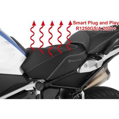 Sella anteriore riscaldata Plug and Play Wunderlich Aktivkomfort rialzata per R1250GS/A 2021-2024
