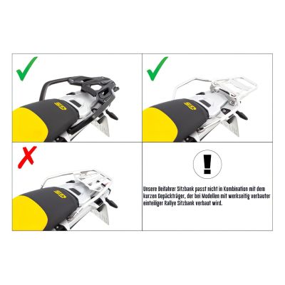 Lämmitettävä Plug and Play takasatula Wunderlich Aktivkomfort R1250GS/A 2021-2024 varten