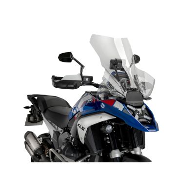 Korkeareunainen Puig 62 cm matkailusuoja BMW R1300GS 2023+ (ACC:llä), kirkas mittakaavasykkeillä