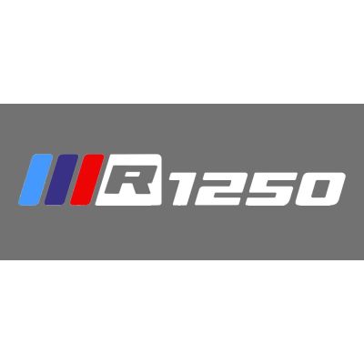 Aufkleber "Trikolore R1250" für das vordere und hintere Rad für R1250GS Adventure 2018-2024, weiß