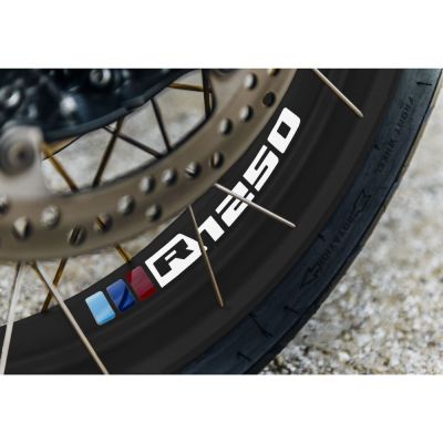 Stickerid "trikolor R1250" esipinna ja tagumisse ratta jaoks R1250GS Adventure 2018-2024, valged