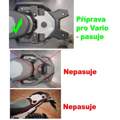 Platte für BMW R1300GS 2023+ (mit Vario Vorbereitung) für ältere ALU Topcase Koffer BMW (1250/1200GSA LC), silberne