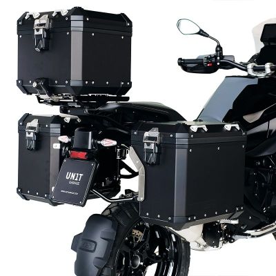 Adapterplatte für BMW R1300GS ab 2023 (mit Vario-Vorbereitung) für ältere ALU-Topcase-Koffer von BMW (1250/1200GSA LC), schwarz