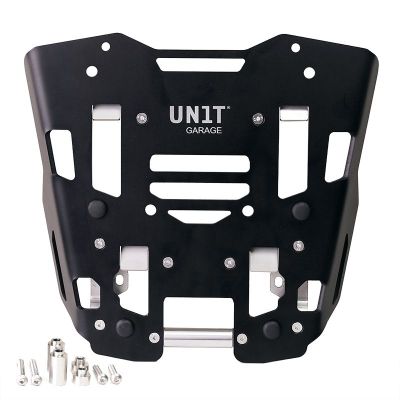 Placa para BMW R1300GS 2023+ (com preparação Vario) para o antigo topcase de alumínio BMW (1250/1200GSA LC), preta.