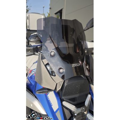 Plexi WRS Touring 38cm para BMW R1300GS/A 2023+ (con ACC), ahumado oscuro