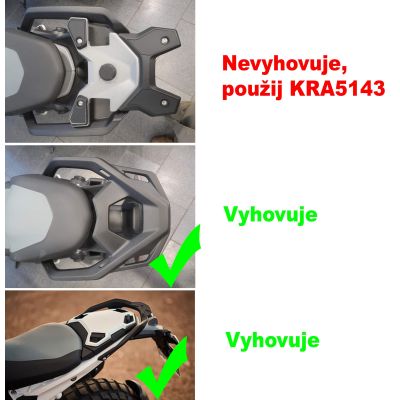 Piastra metallica con supporto per topcase Kappa/Givi per BMW R1300GS 2023+, nera