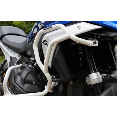 Górne ramki ochronne Outback Motortek do BMW R1300GS 2023+, białe