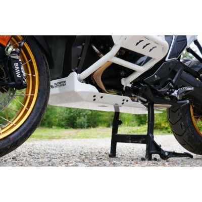 Cubierta de motor de aluminio Outback Motortek para BMW R1300GS 2023+, blanca