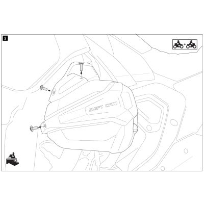 Ochranné kryty víka ventilů SW-Motech pro BMW R1300GS 2023+, černé