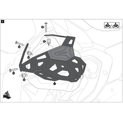 Ochranné kryty víka ventilů SW-Motech pro BMW R1300GS 2023+, černé