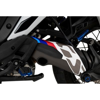 Самолепка "GS" за кардан за R1300GS/A 2023+, черно-бяла триколора