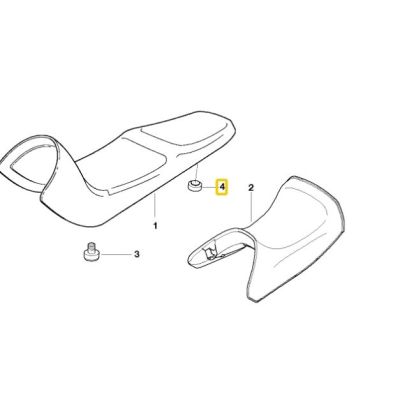 Amortiguador de goma del asiento F800GS/A 08-16, F700GS, F650GS Twin, F650GS/Dakar