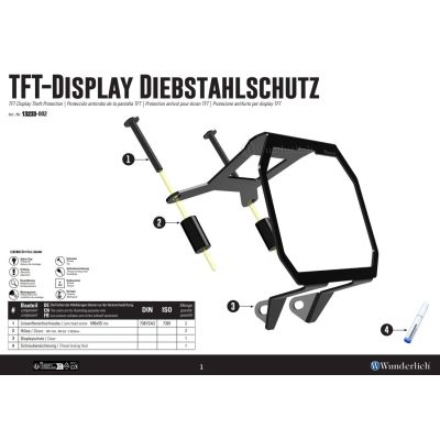 TFT displeja zādzības aizsardzības rāmis R1300GS/A 2023+
