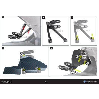 Couvercles de protection contre l'eau pour la roue arrière Wunderlich pour R1300GS 2023+, noirs