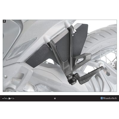Water protection covers for the rear wheel Wunderlich for R1300GS 2023+, black