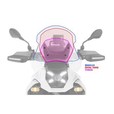Plexi Wunderlich Marathon 41,5cm pro BMW R1300GS/A 2023+ (s ACC), lehce kouřové